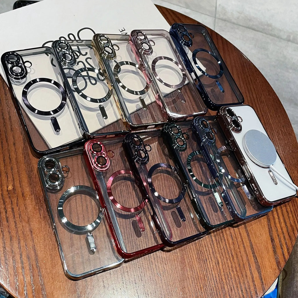 Waterproof Mobile Phone Cases TPU Magnetic Absorbing Phone Case for Iphone16 case Compatible with for Apple Models