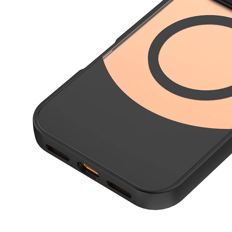 clear Fundas Para Celular Mobile Phone case For iPhone 11 to 17 16 pro max Magnetic tpu+acrylic two in one phone cover