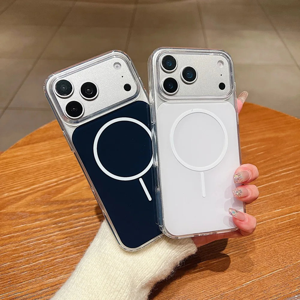 New Magnetic Phone Case for iphone 17 Pro TPU Shockproof Cell Phone Case for iPhone 11 12 13 14 15 16 17 Pro Max