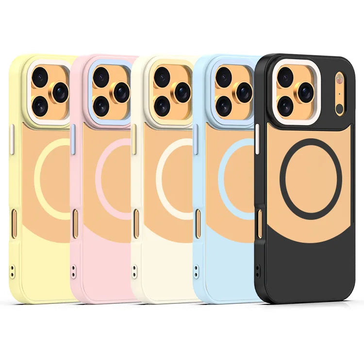 clear Fundas Para Celular Mobile Phone case For iPhone 11 to 17 16 pro max Magnetic tpu+acrylic two in one phone cover