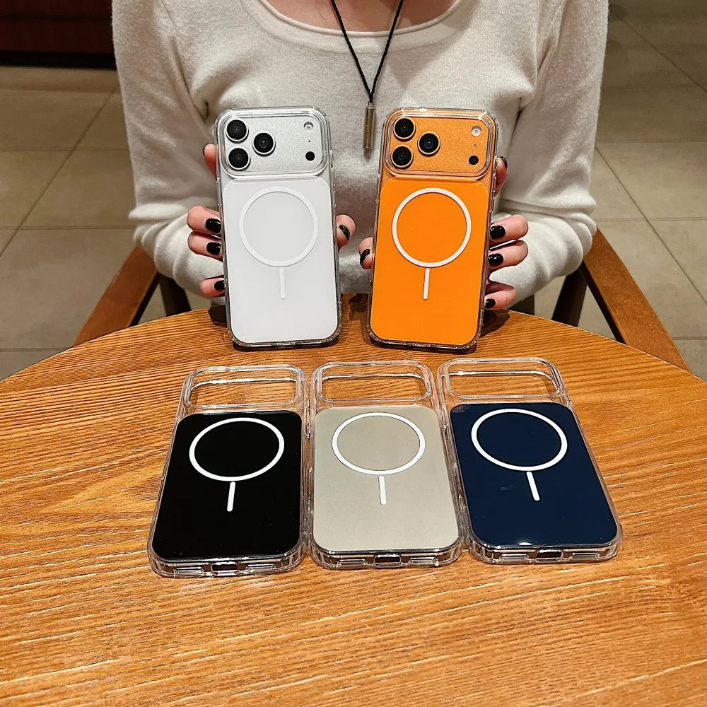 New Magnetic Phone Case for iphone 17 Pro TPU Shockproof Cell Phone Case for iPhone 11 12 13 14 15 16 17 Pro Max