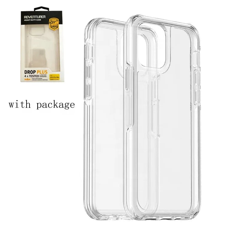 Premium Hard Acrylic Clear Back Cover – Luxury Shockproof Armor for iPhone 12/13/14 Pro Max & Plus