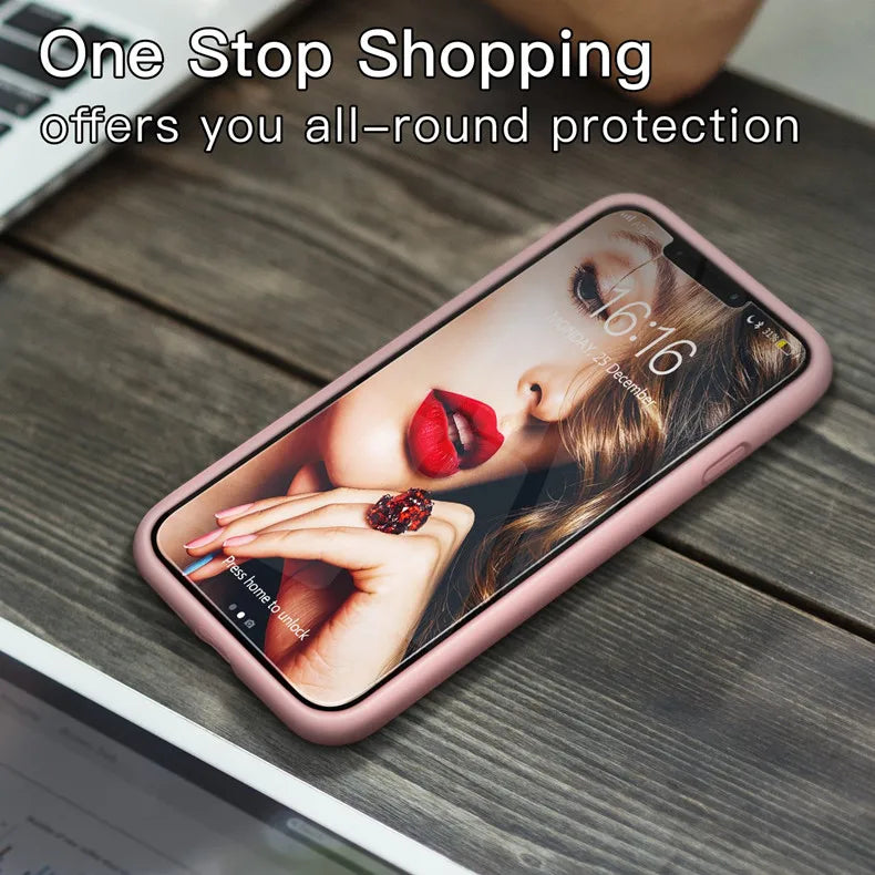 Original Official for Apple iPhone 17 16 15 14 13 12 Pro Max Silicone Phone Case Shockproof Packaged