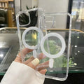 Magnetic Clear TPU Phone Case Transparent Waterproof Protective Cover For iPhone 16 Pro 15 Pro Max 13 Pro 12 11