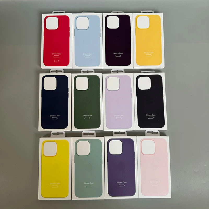 2026 Hot Selling Silicone Cover case Soft Shockproof Magnetic Phone case for iPhone 17 air 16 Pro Max 16 15 14 13 12