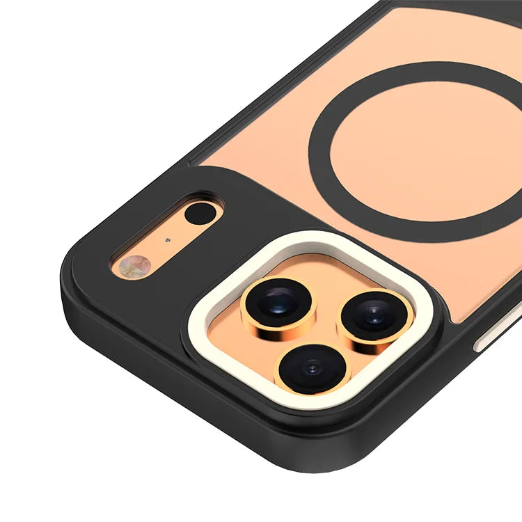 clear Fundas Para Celular Mobile Phone case For iPhone 11 to 17 16 pro max Magnetic tpu+acrylic two in one phone cover