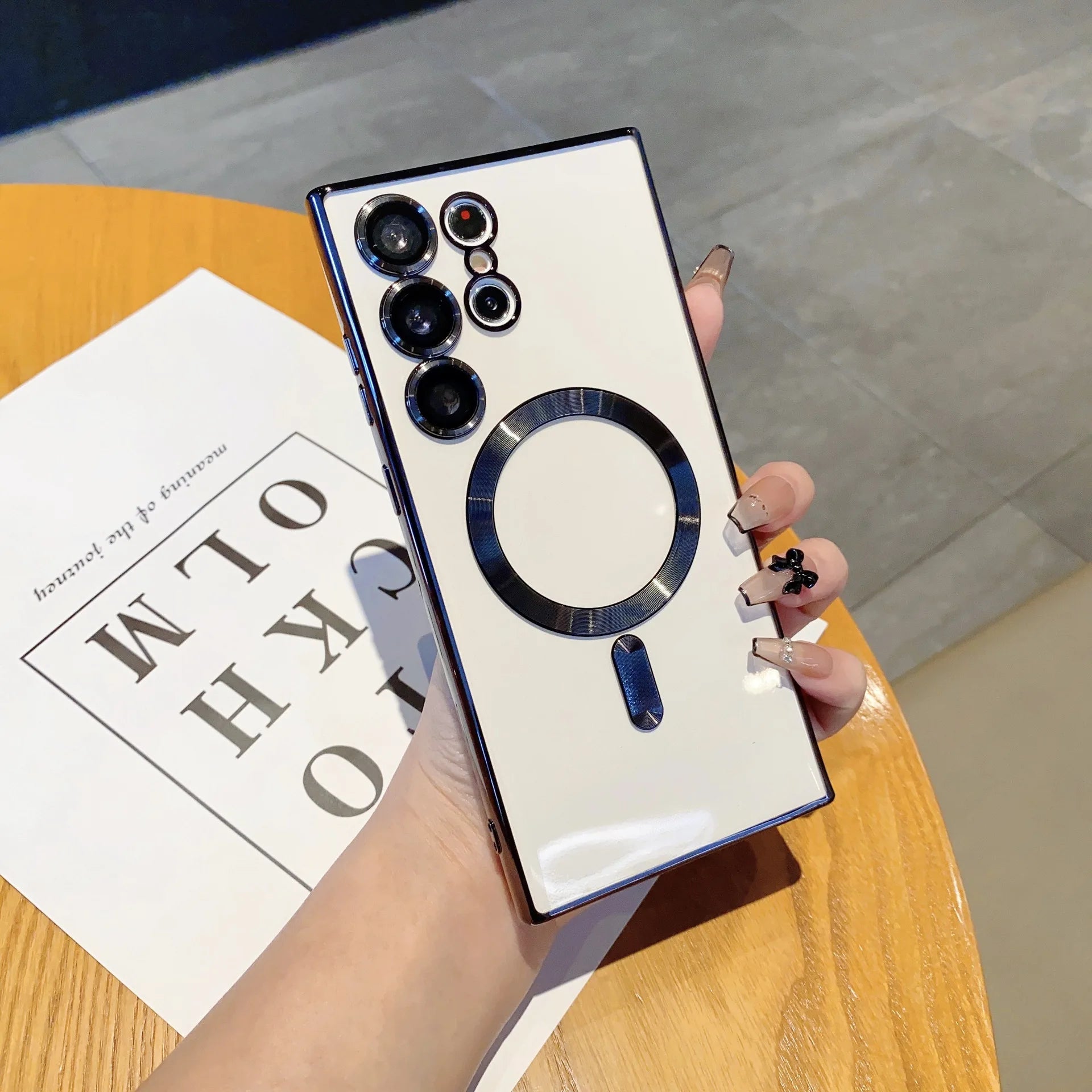 For Samsung S25 A35 A55 A05 A05S A15 A06 A16 4G 5G Mobile Phone Case Magnetic Electroplating Lens Film Protective Cover