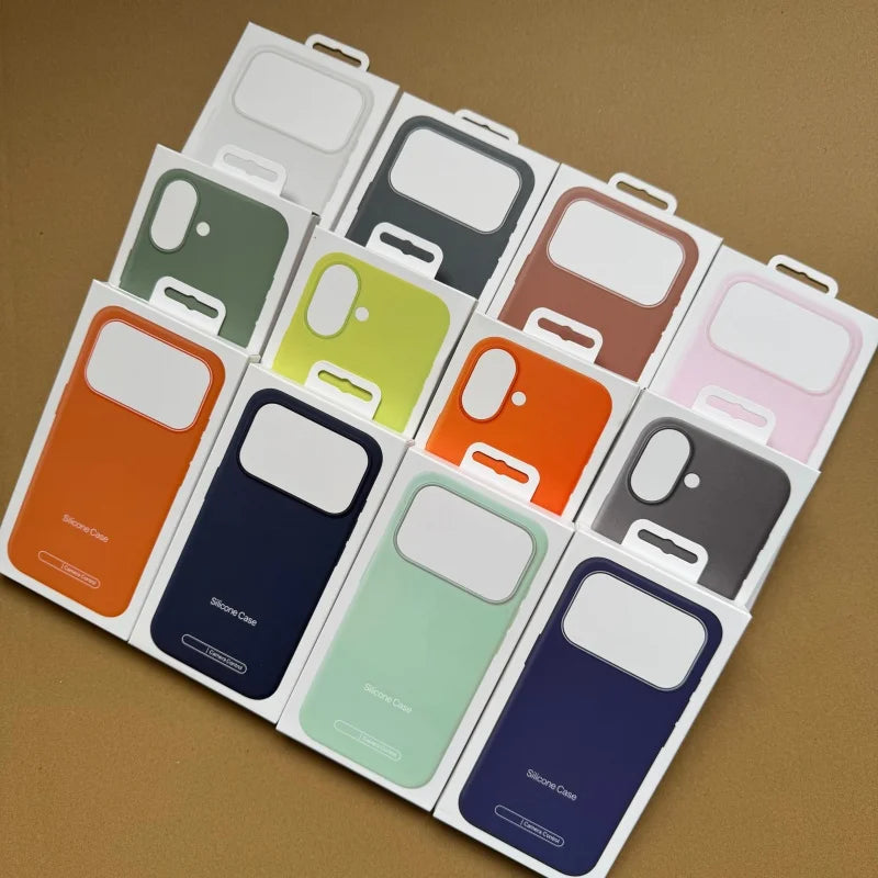 2026 Hot Selling Silicone Cover case Soft Shockproof Magnetic Phone case for iPhone 17 air 16 Pro Max 16 15 14 13 12