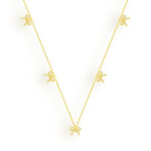 Gilded Bow Necklace